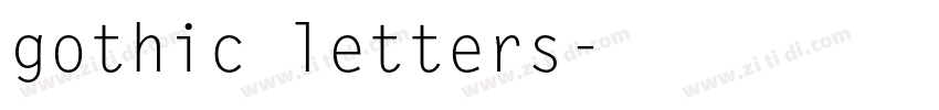 gothic letters字体转换